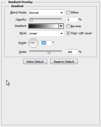 تغییر تنظیمات Gradient Overlay برای برجسته کردن لوگو در فتوشاپ