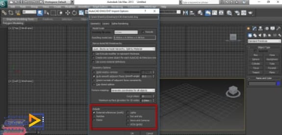 چگونگی Import کردن فایل اتوکد در 3D Max